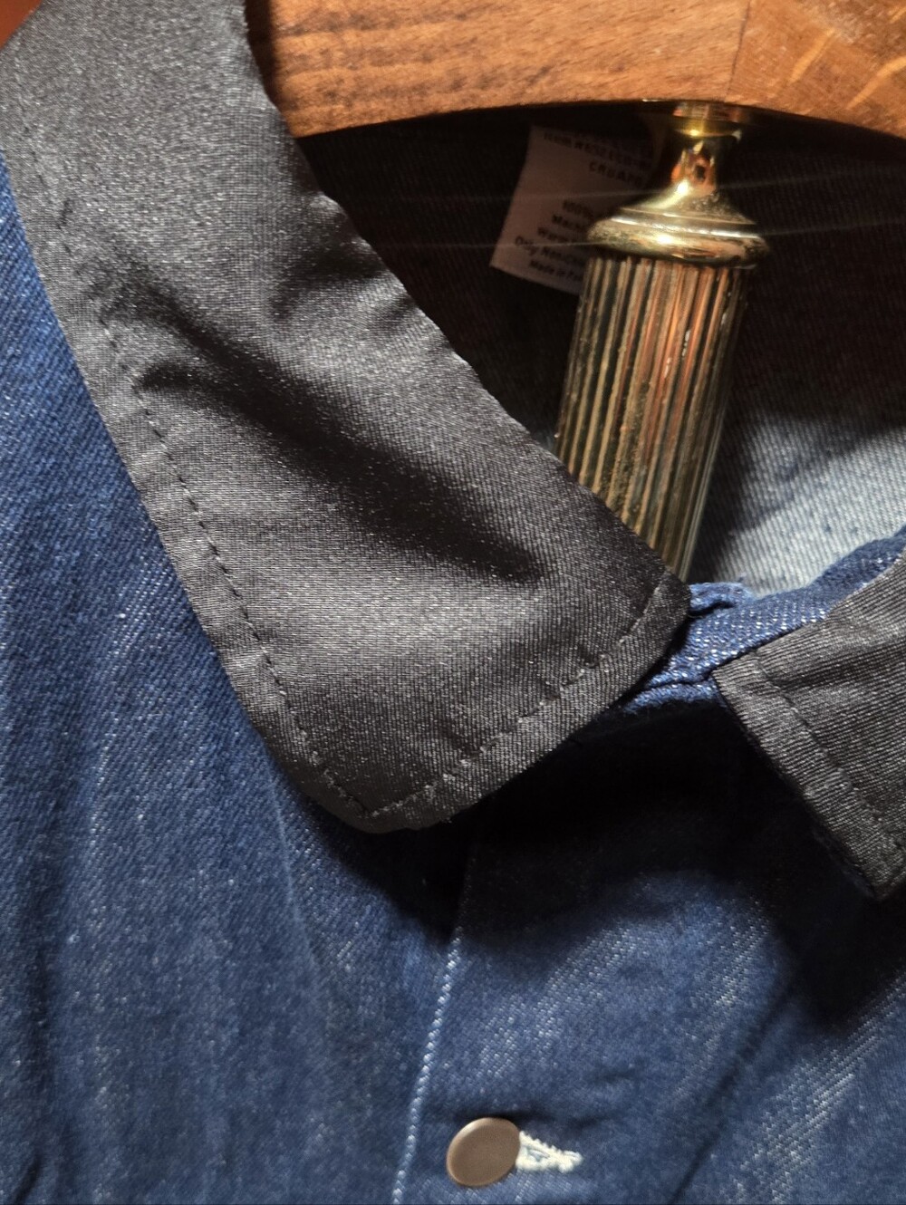 Vintage Bob Barker Denim Chore Work Prison Jean Jacket Blue Cotton Size 2XL - Picture 4 of 5